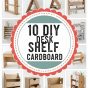 10 DIY desk shelf cardboard