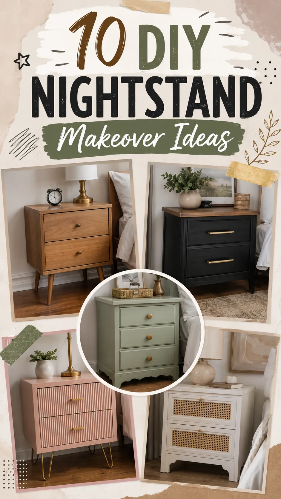 10 DIY Nightstand Makeover Ideas