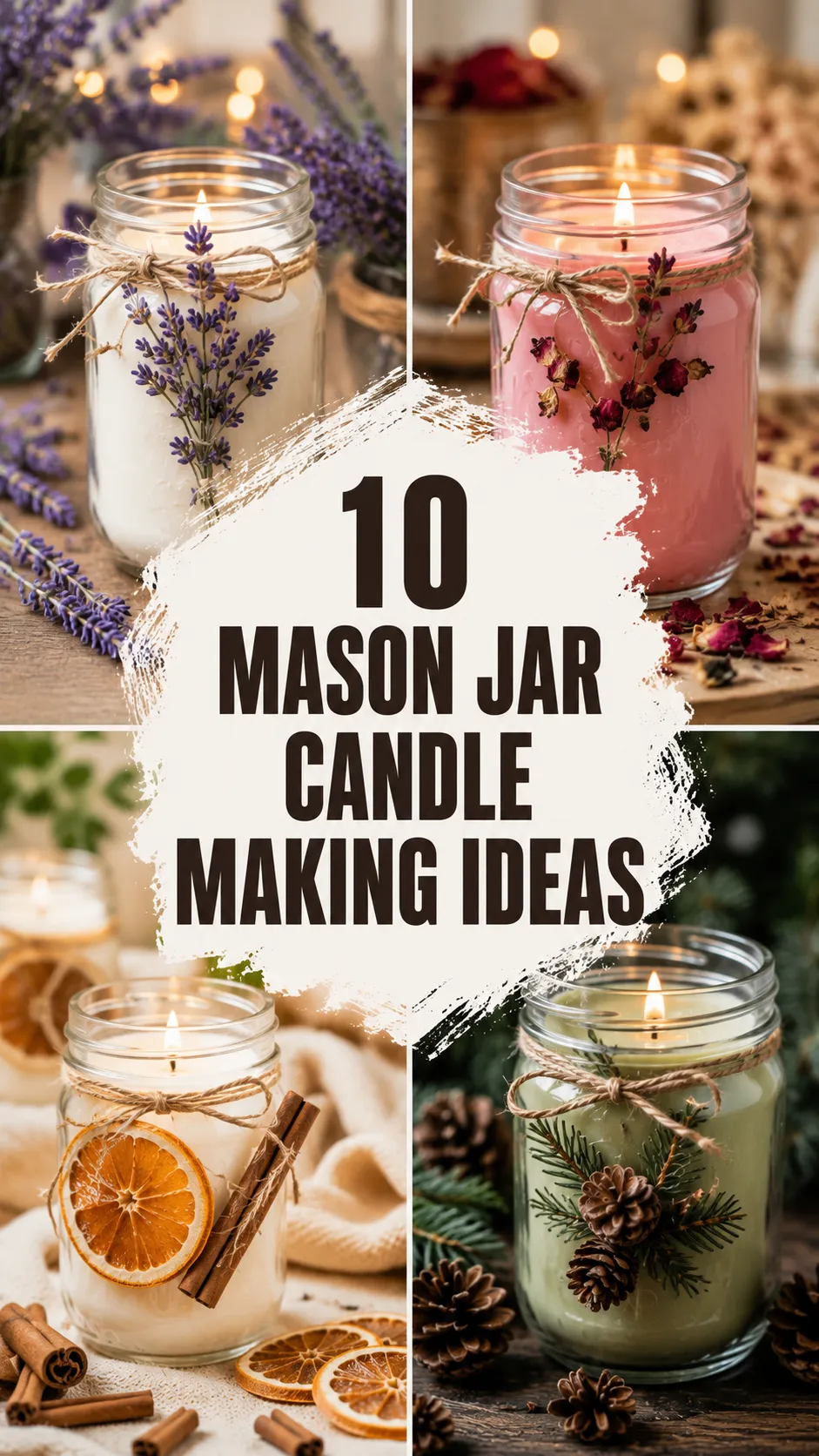 10 Mason Jar Candle Making Ideas