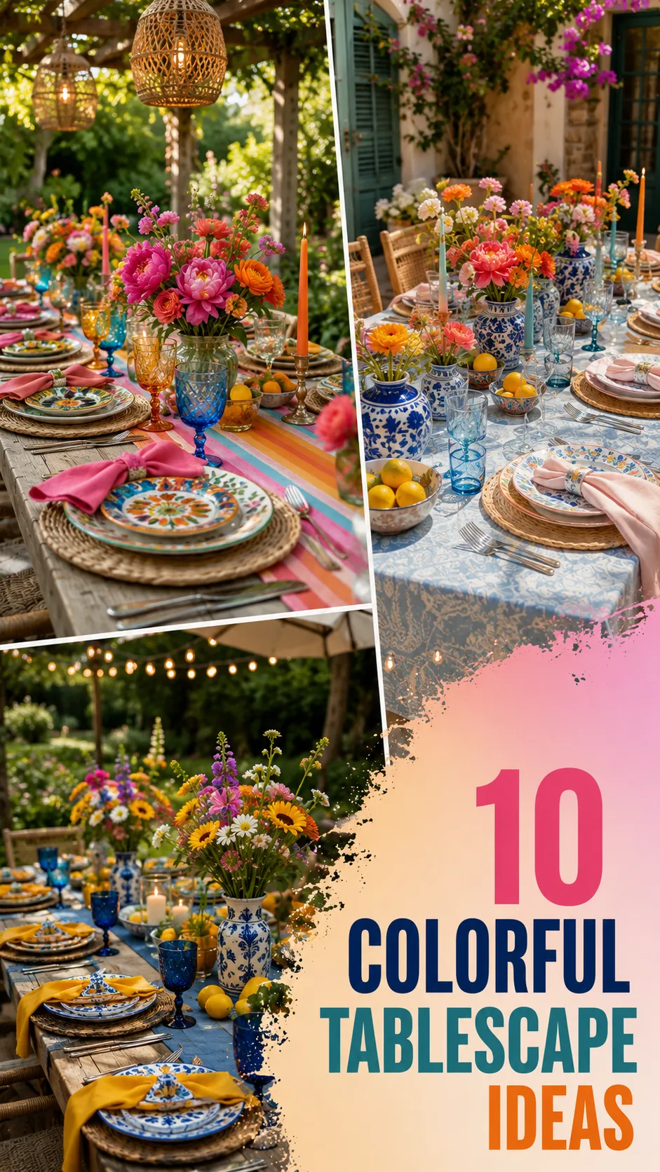 10 Colorful Tablescape Ideas